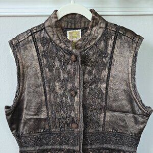 Handmade Lavishly Embroidered 4-Button Women’s Vest – Size Large, Worn Once